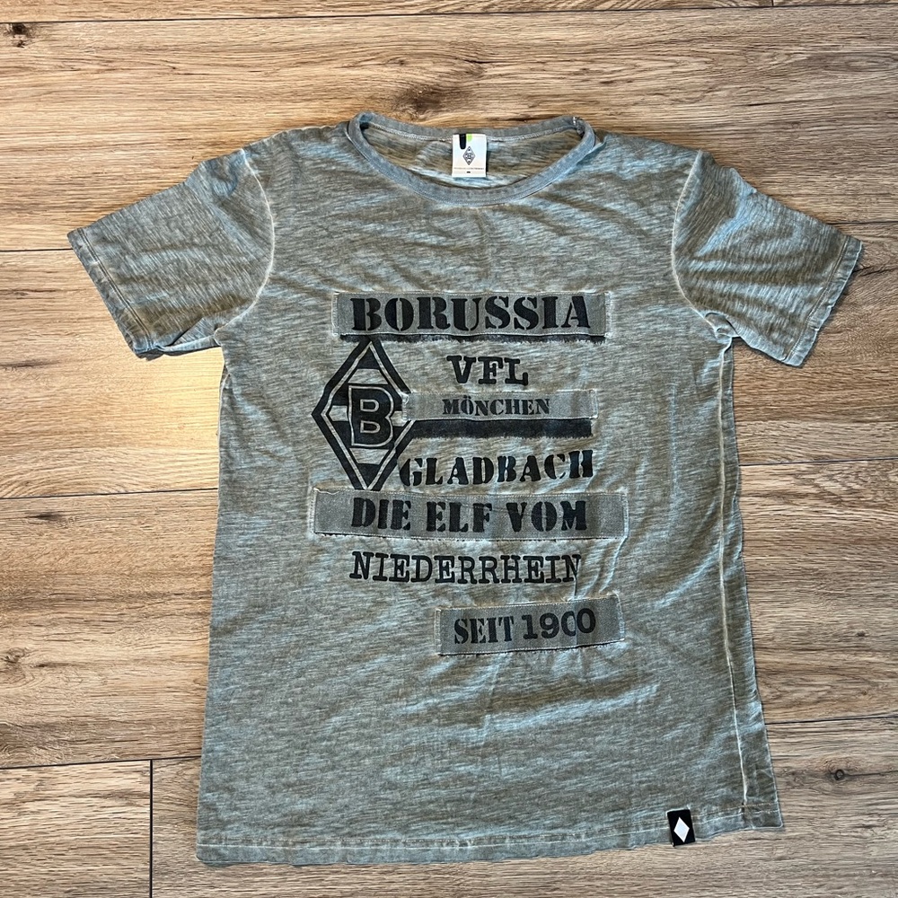 Borussia Monchengladbach Elf Vom Niederrhein Men's Size S Grey Tee Shirt